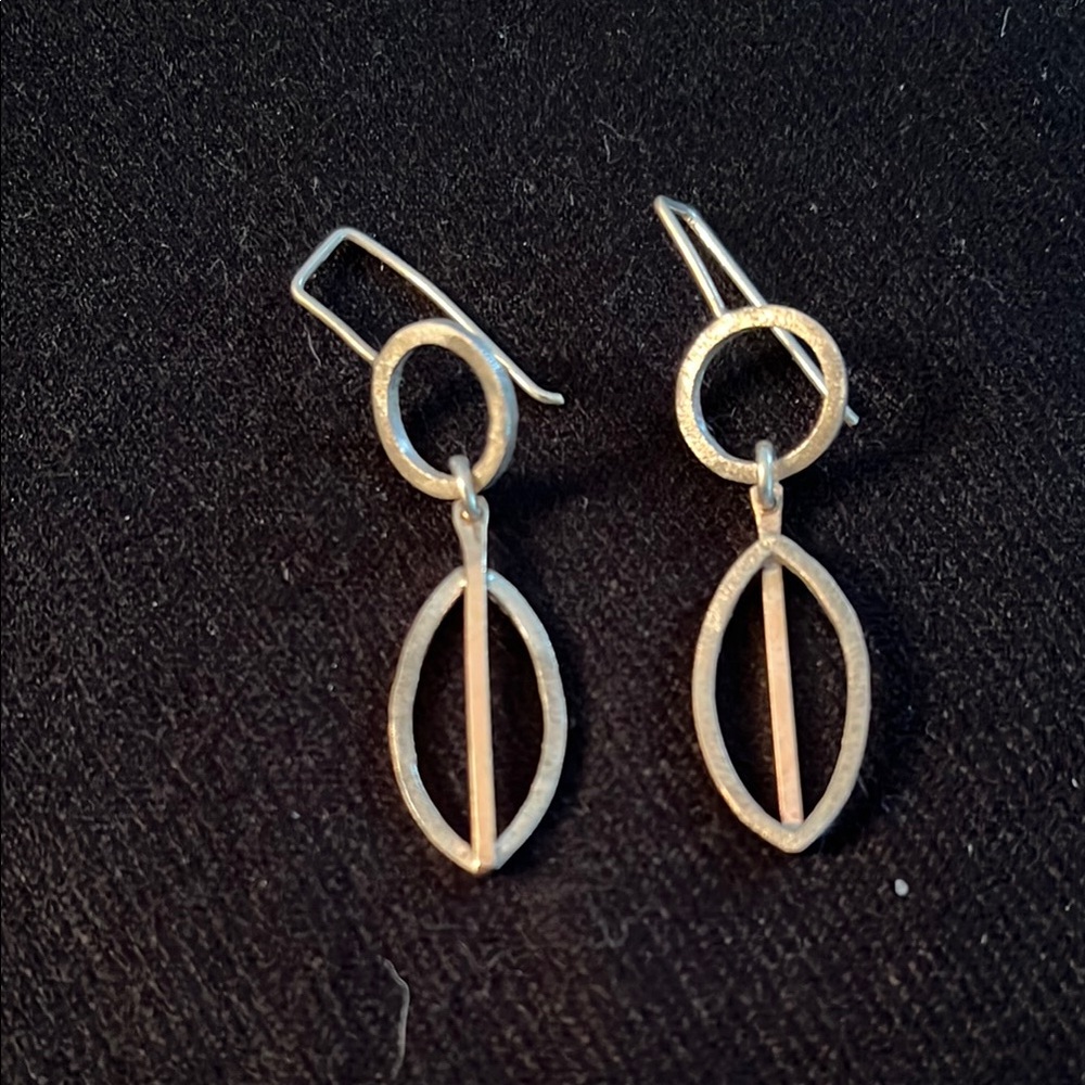 Elegant Gold & Silver Drop Earrings